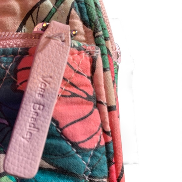 Vera Bradley Floral Crossbody Bag in Pink and Green”Mini Hipster” (item# b153) - Picture 4 of 4